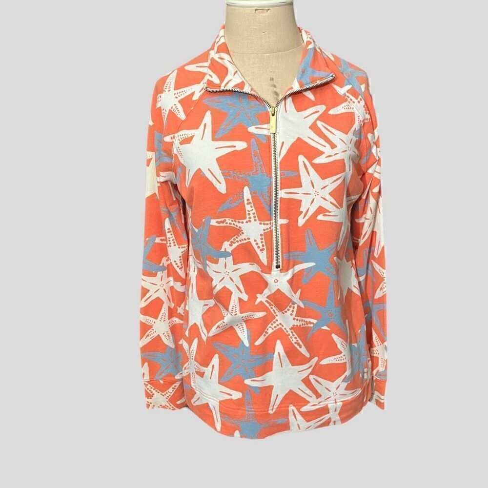 Crown & Ivy Beach Starfish 1/2 Zip Popover / SZ: XS